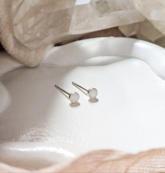 Milk Dainty Stud Earrings