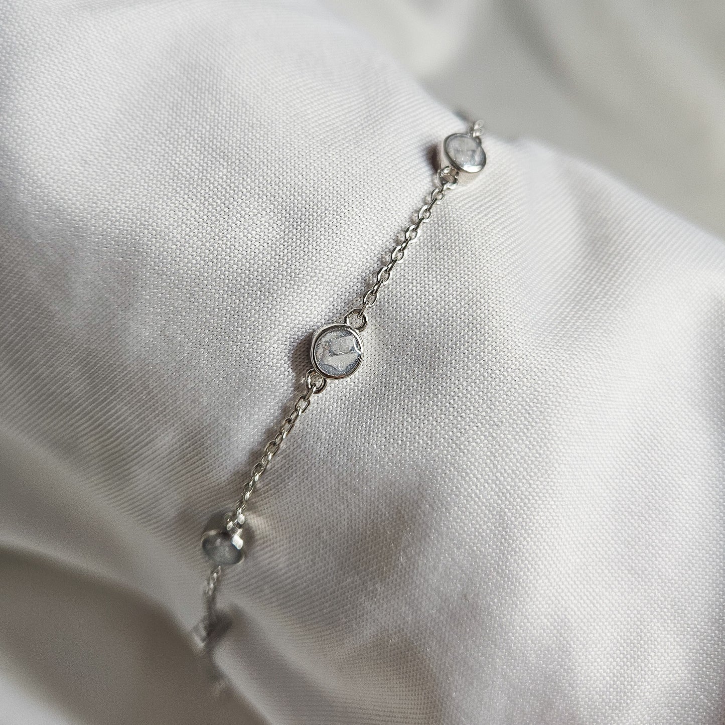 Cremation Dotted Bracelet in 925 Sterling Silver