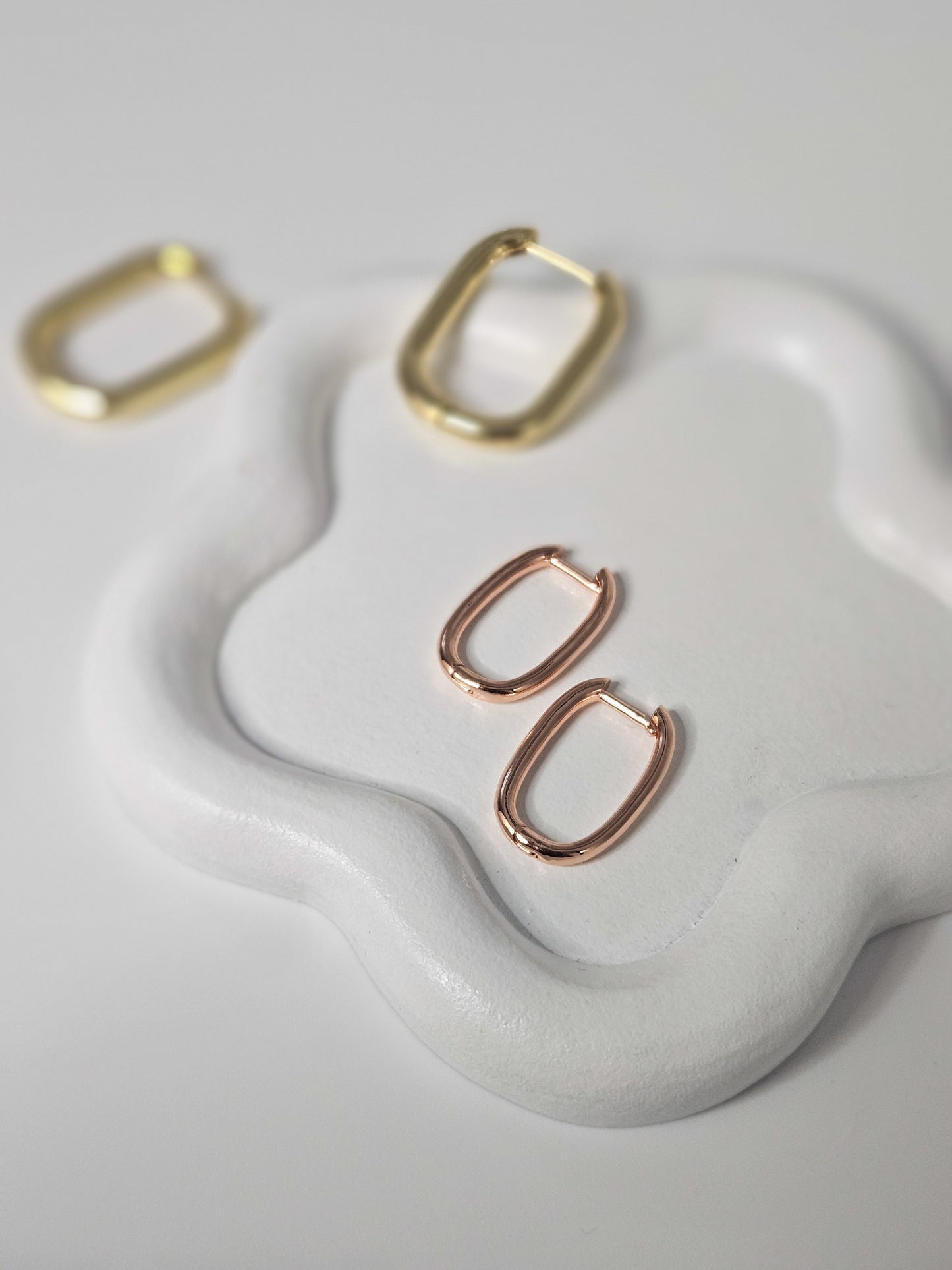 Rectangle Hoops- Gold Filled