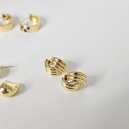 Knotted Stud Earrings- 14k gold Filled