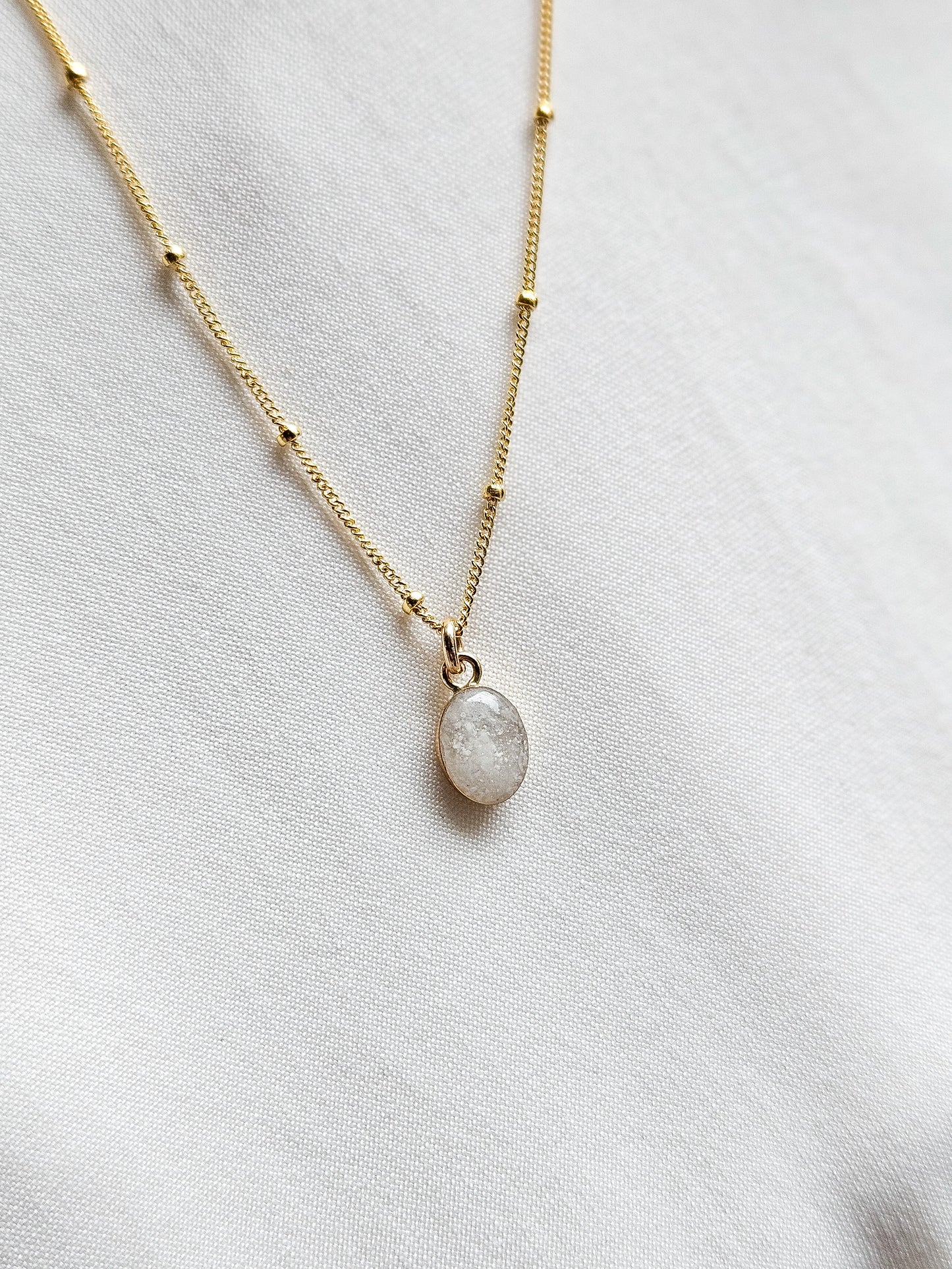 Cremation Oval Necklace- 14k Gold Filled