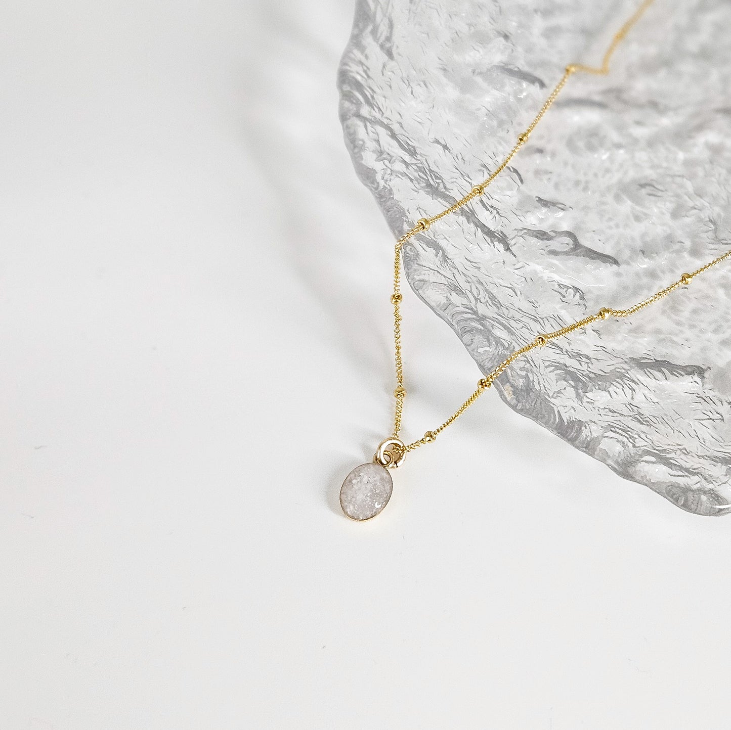 Cremation Oval Necklace- 14k Gold Filled