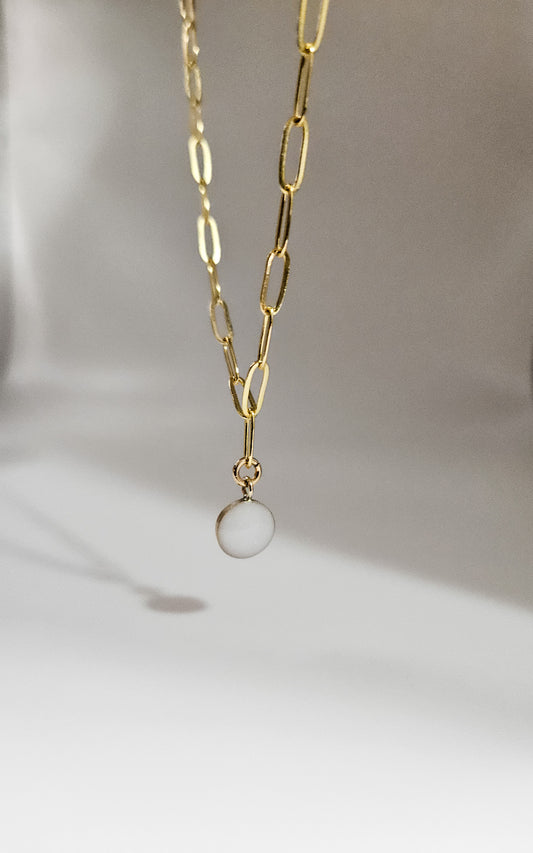 Milk Paperclip Necklace