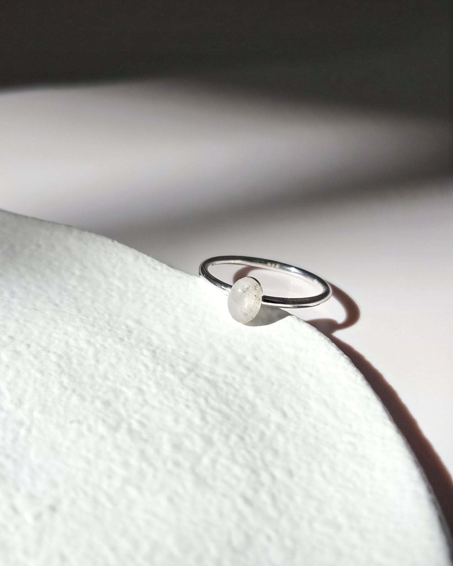 Cremation Oval Ring in 925 Sterling Silver