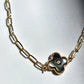 Abalone Black Clover Necklace in 18K Gold- Filled