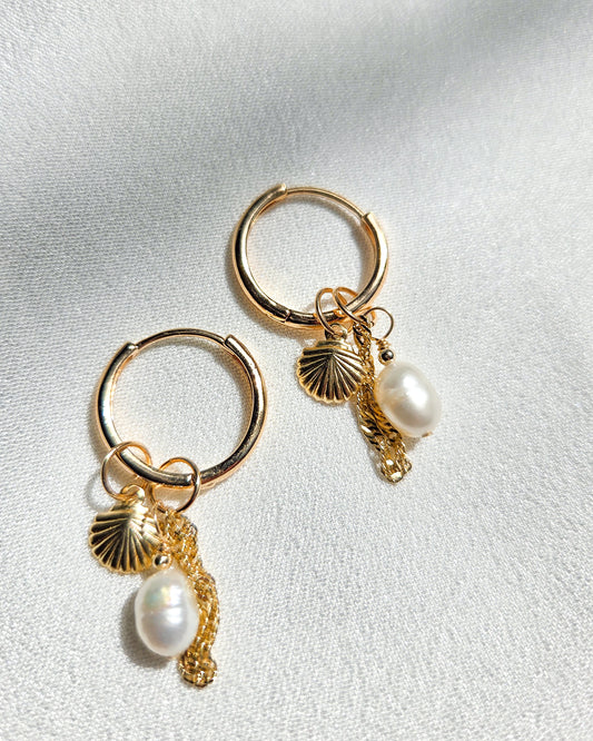 Seashore Charm Hoops