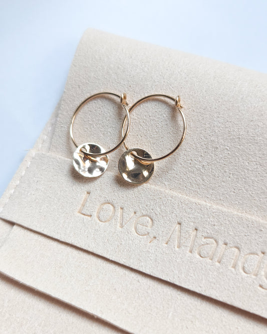 Hammered Disc Hoops