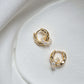 Halo Pearl Hoops