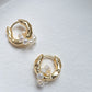 Halo Pearl Hoops