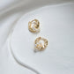 Halo Pearl Hoops