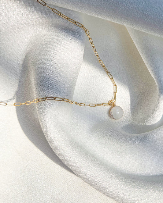Milk Paperclip Necklace