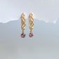 Chained Ruby Earrings