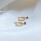 Chained Ruby Earrings