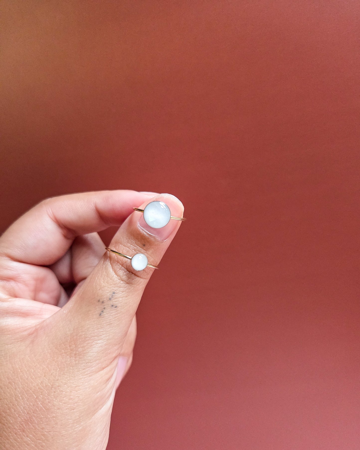 Cremation Circle Ring in Rose Gold Filled