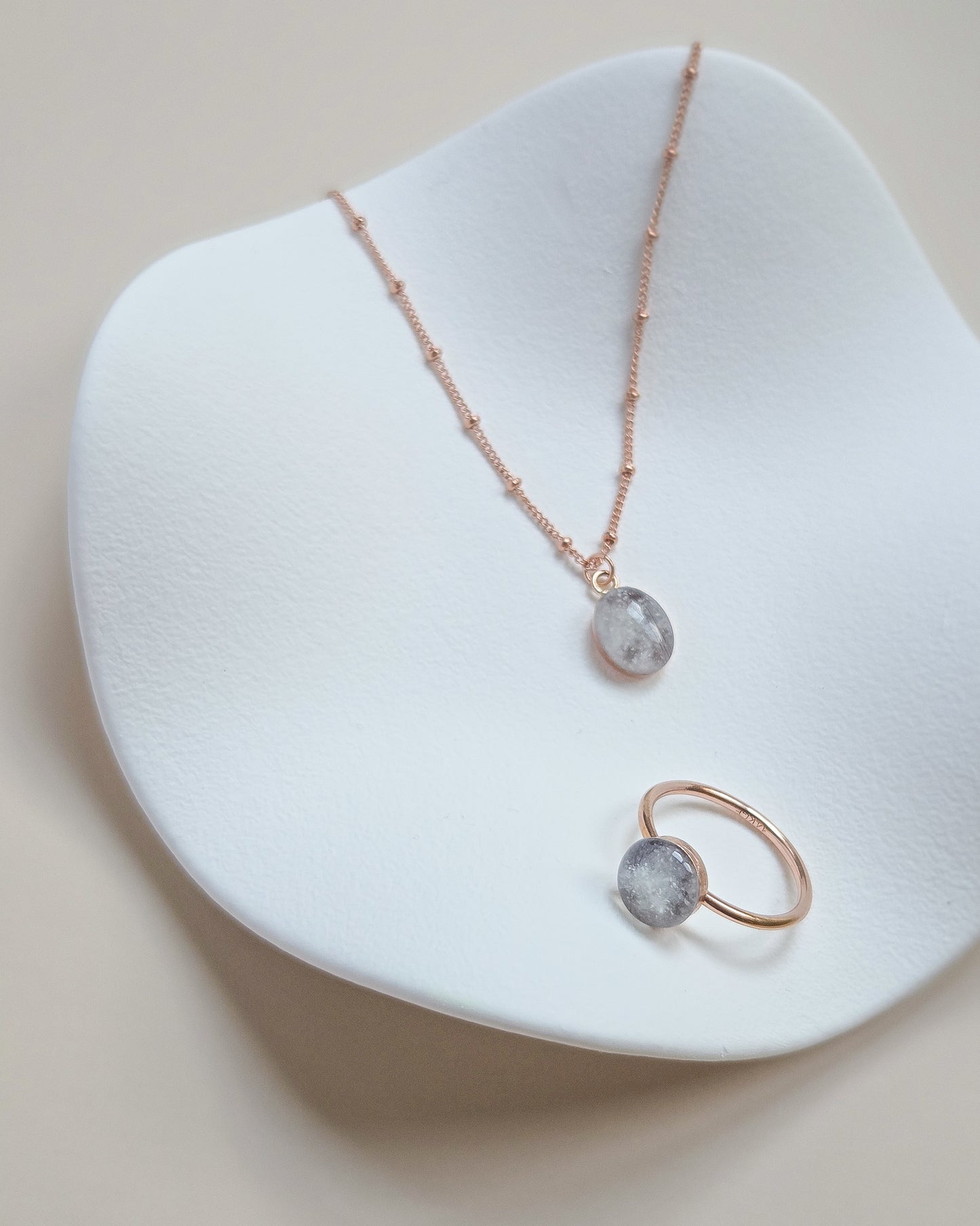 Cremation Oval Necklace in Rose Gold Filled