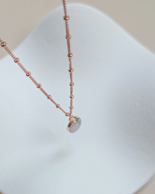 Cremation Oval Necklace in Rose Gold Filled