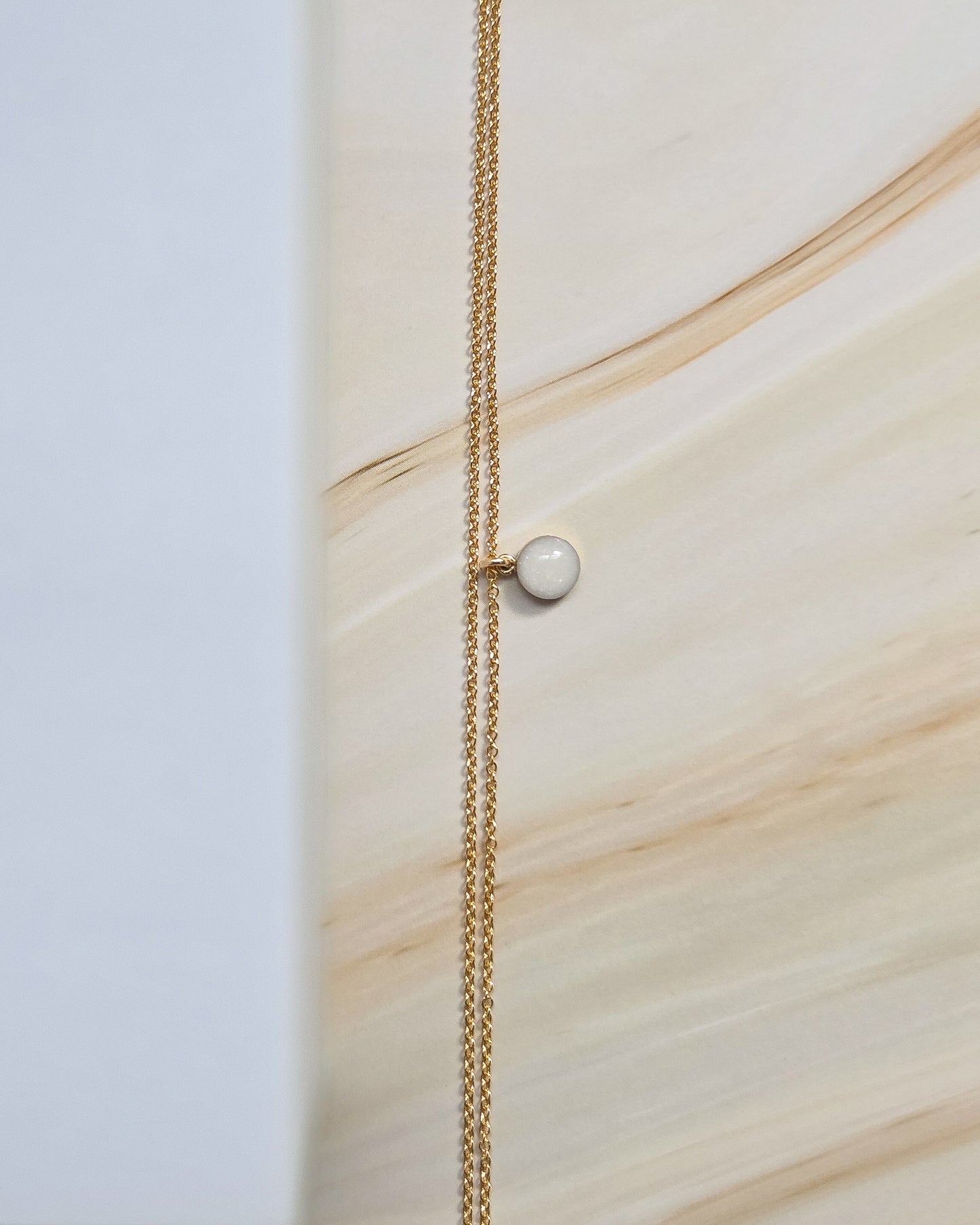 Milk Double Strand Necklace