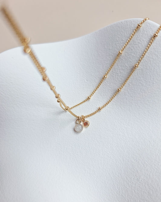 Cremation Bracelet- Double Strand Satellite Chain