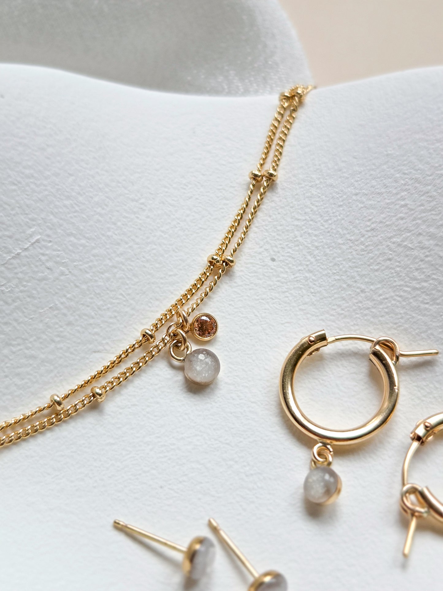 Cremation Bracelet- Double Strand Satellite Chain