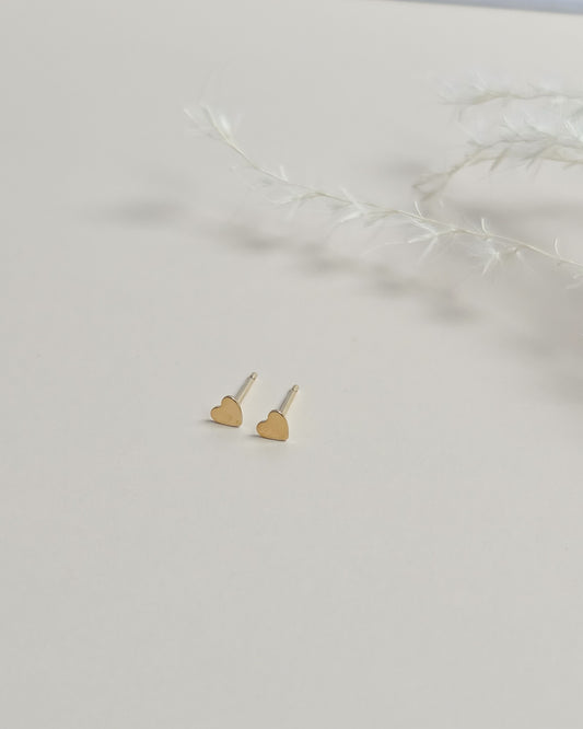 Tiny Heart Stud Earrings