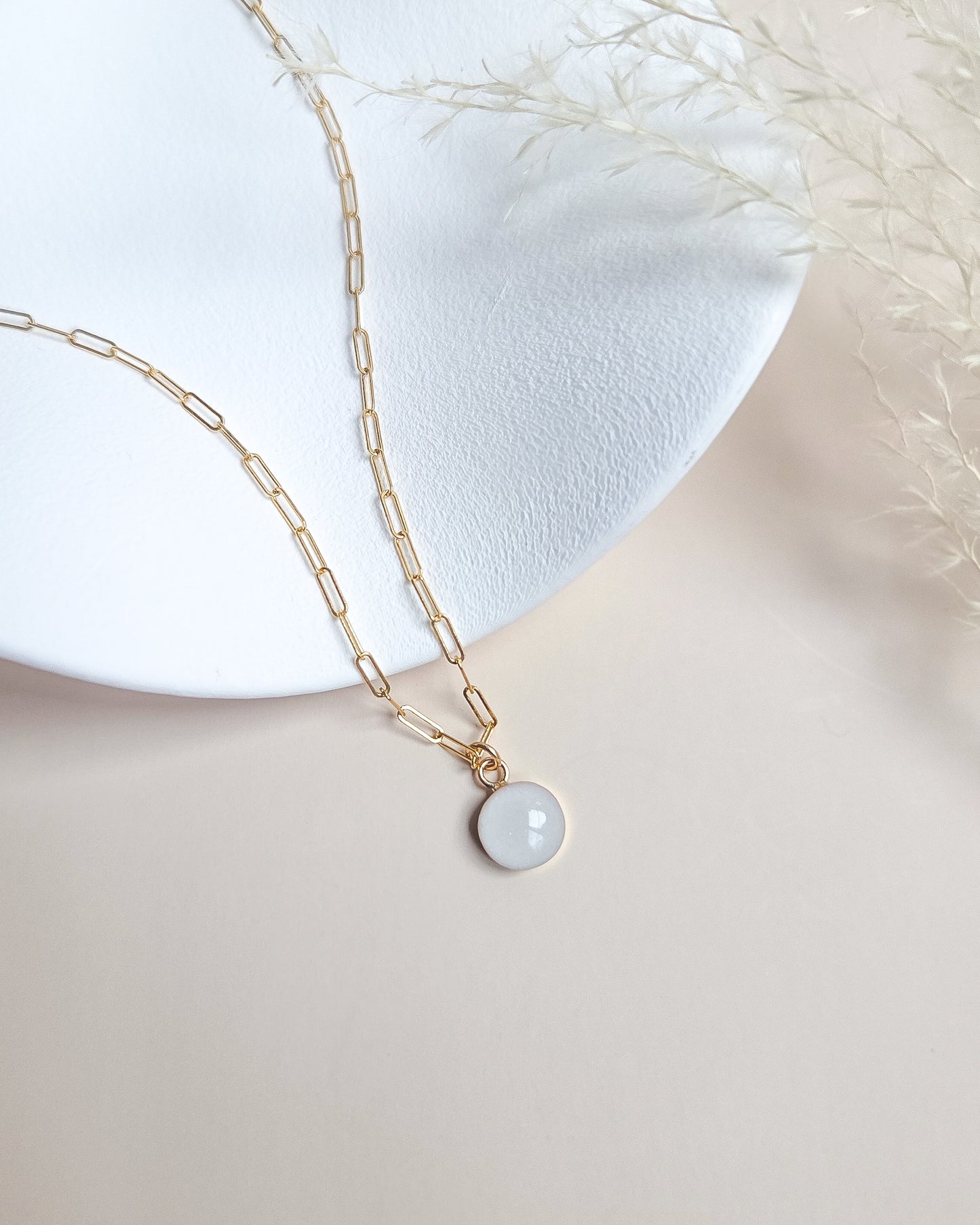 Milk Paperclip Necklace