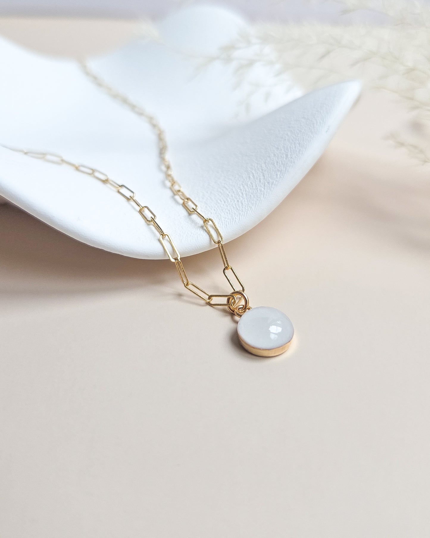 Milk Paperclip Necklace
