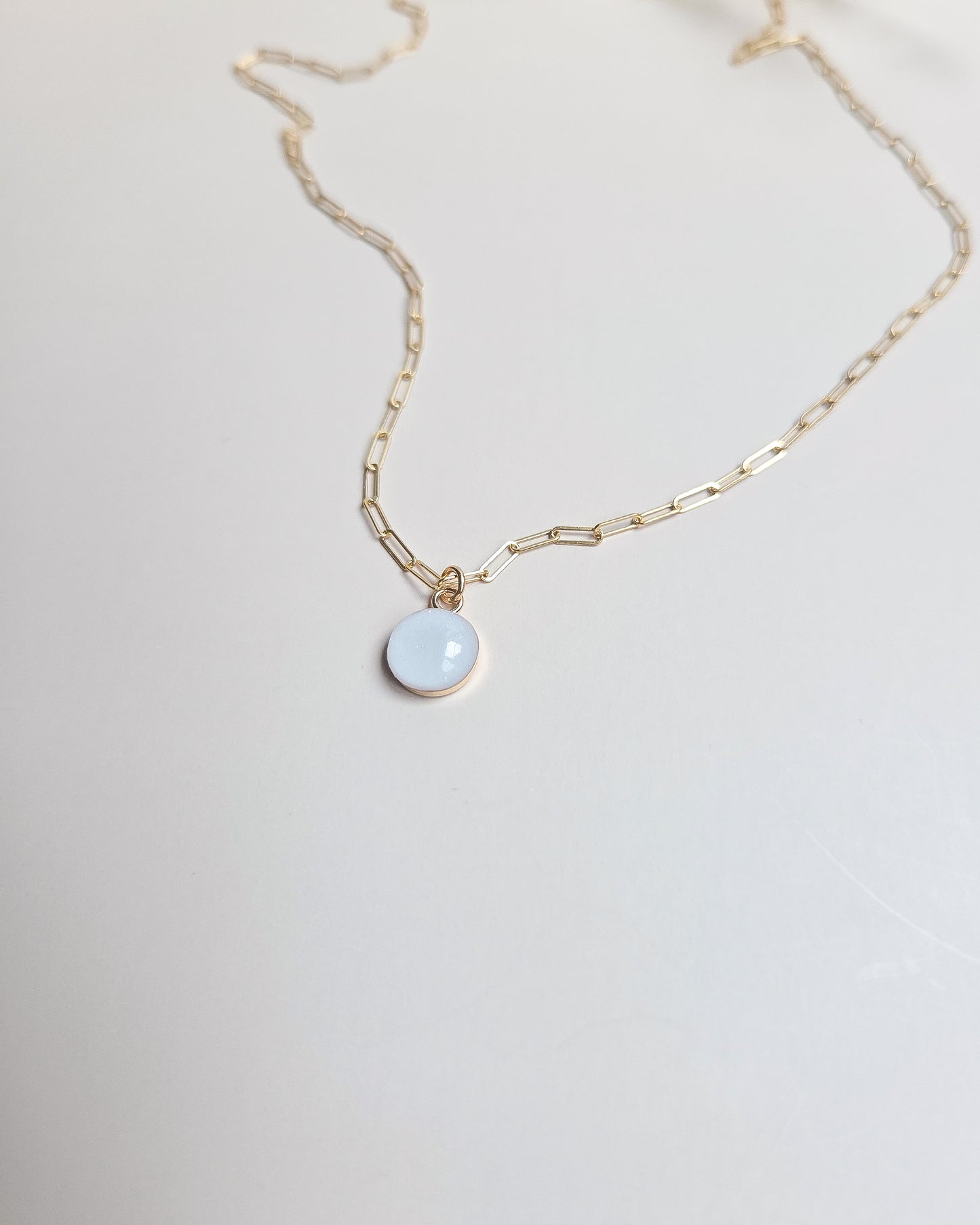 Milk Paperclip Necklace