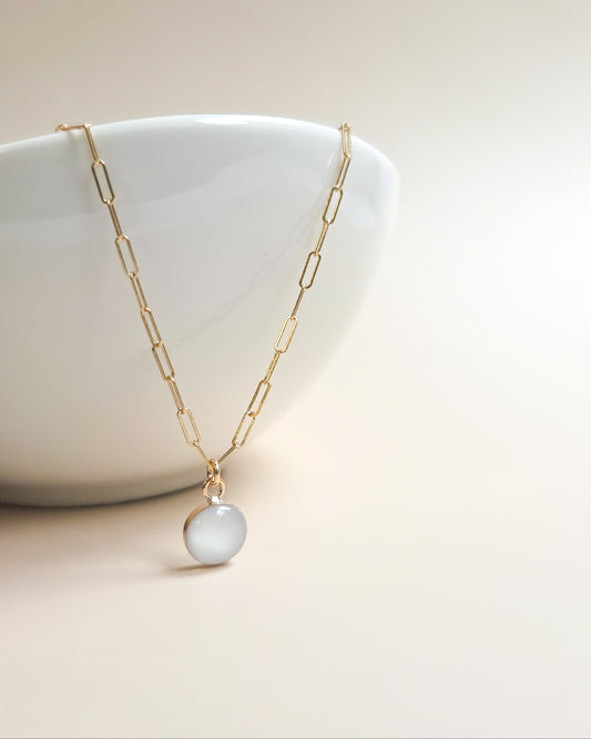 Milk Paperclip Necklace