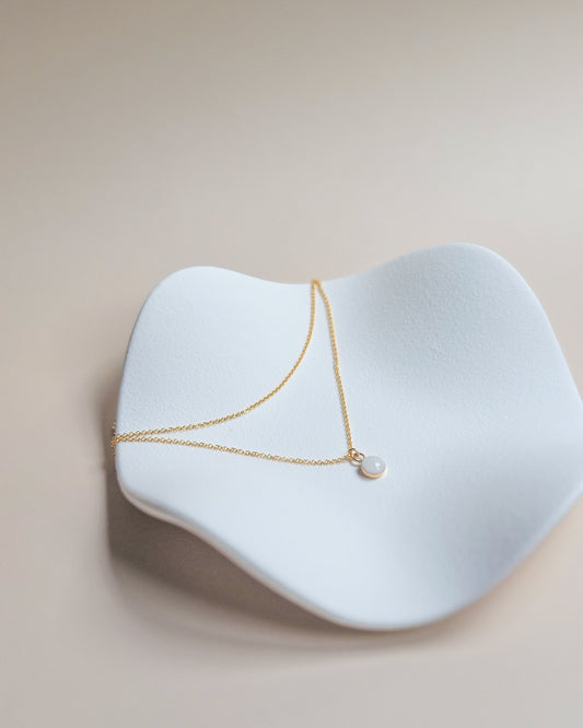 Milk Double Strand Necklace