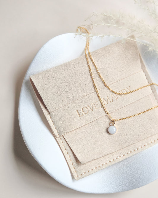Milk Double Strand Necklace