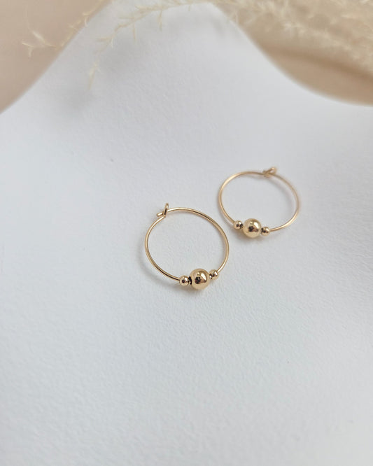 Beaded Hoop Earrings