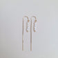 Freshwater Pearl Threader Earrings | 14K Gold Filled