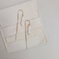 Freshwater Pearl Threader Earrings | 14K Gold Filled