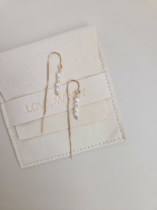 Freshwater Pearl Threader Earrings