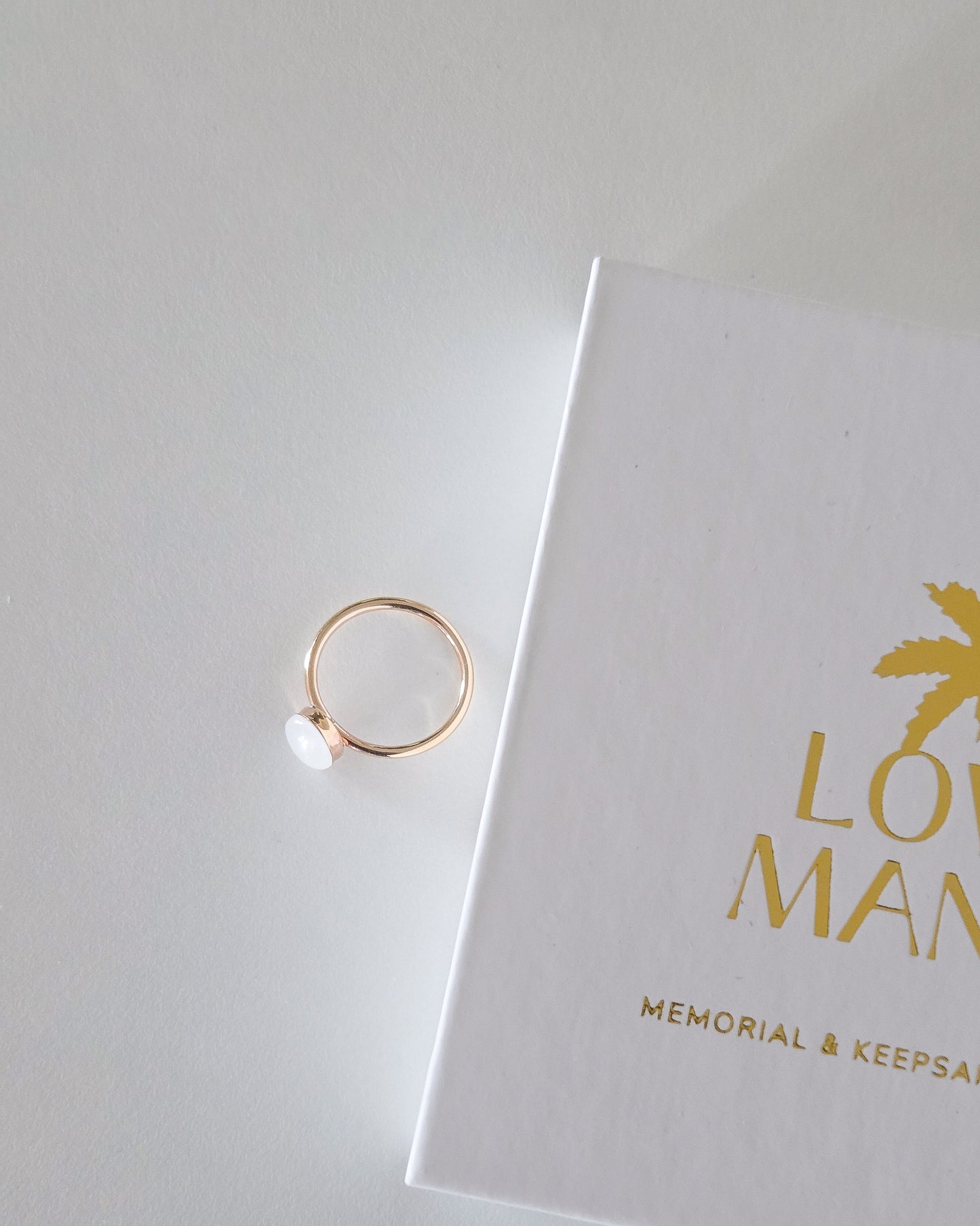 Milk Oval Ring