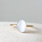 Milk Oval Ring