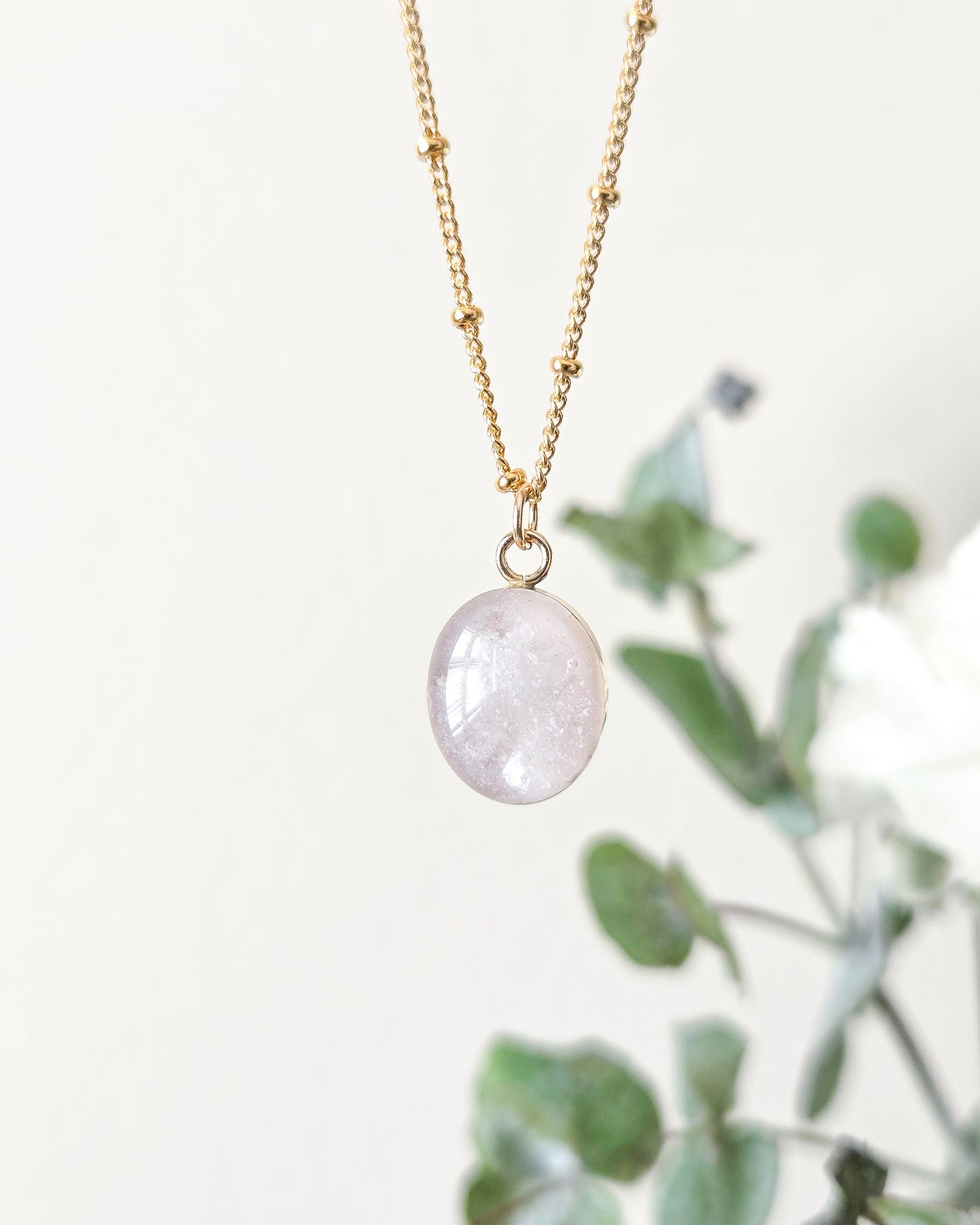 Cremation Oval Necklace in 14k Gold Filled