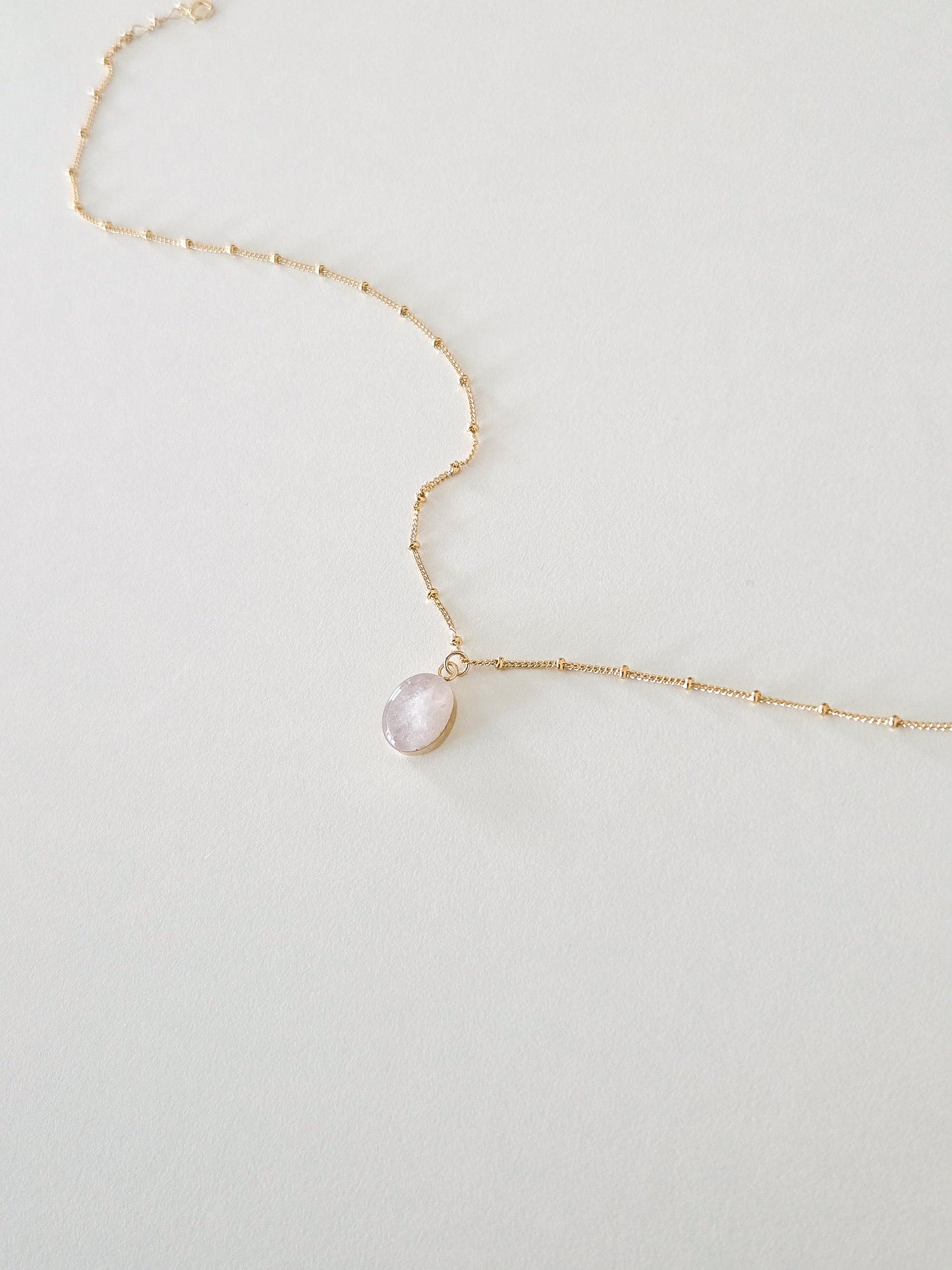 Cremation Oval Necklace in 14k Gold Filled