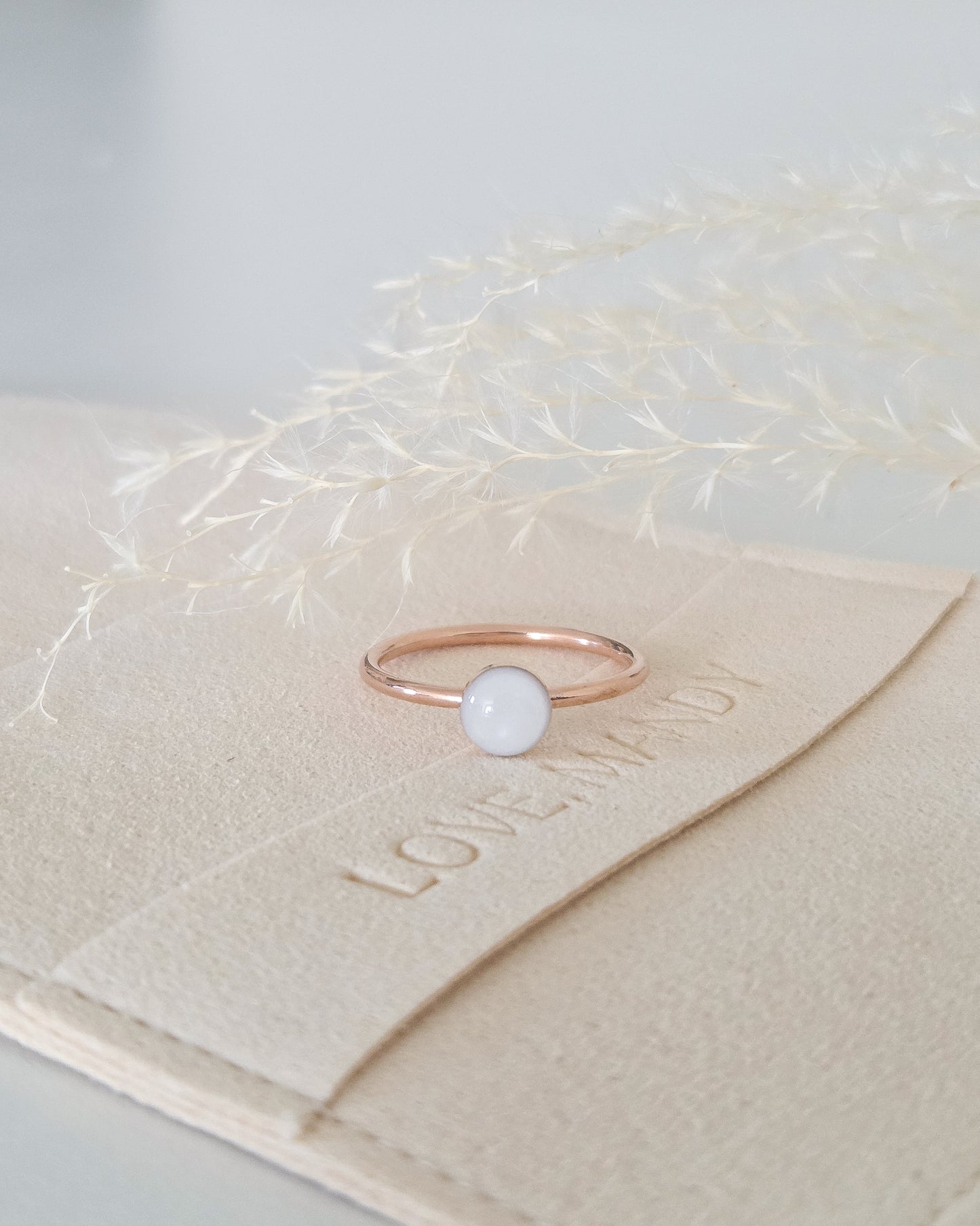 Milk Circle Ring in Rose Gold Filled