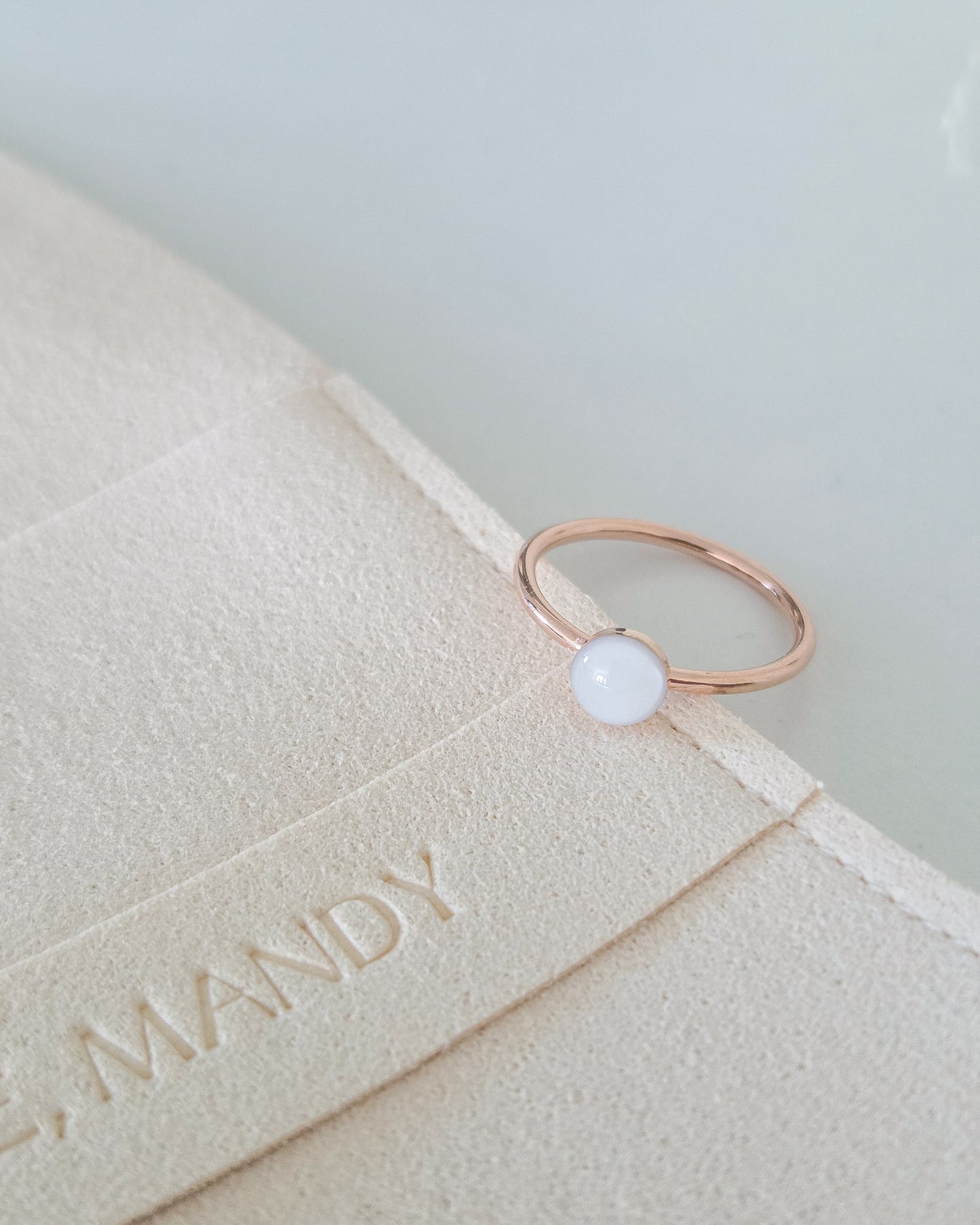 Milk Circle Ring in Rose Gold Filled