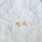 Cross Stud Earrings in 14K Gold Filled