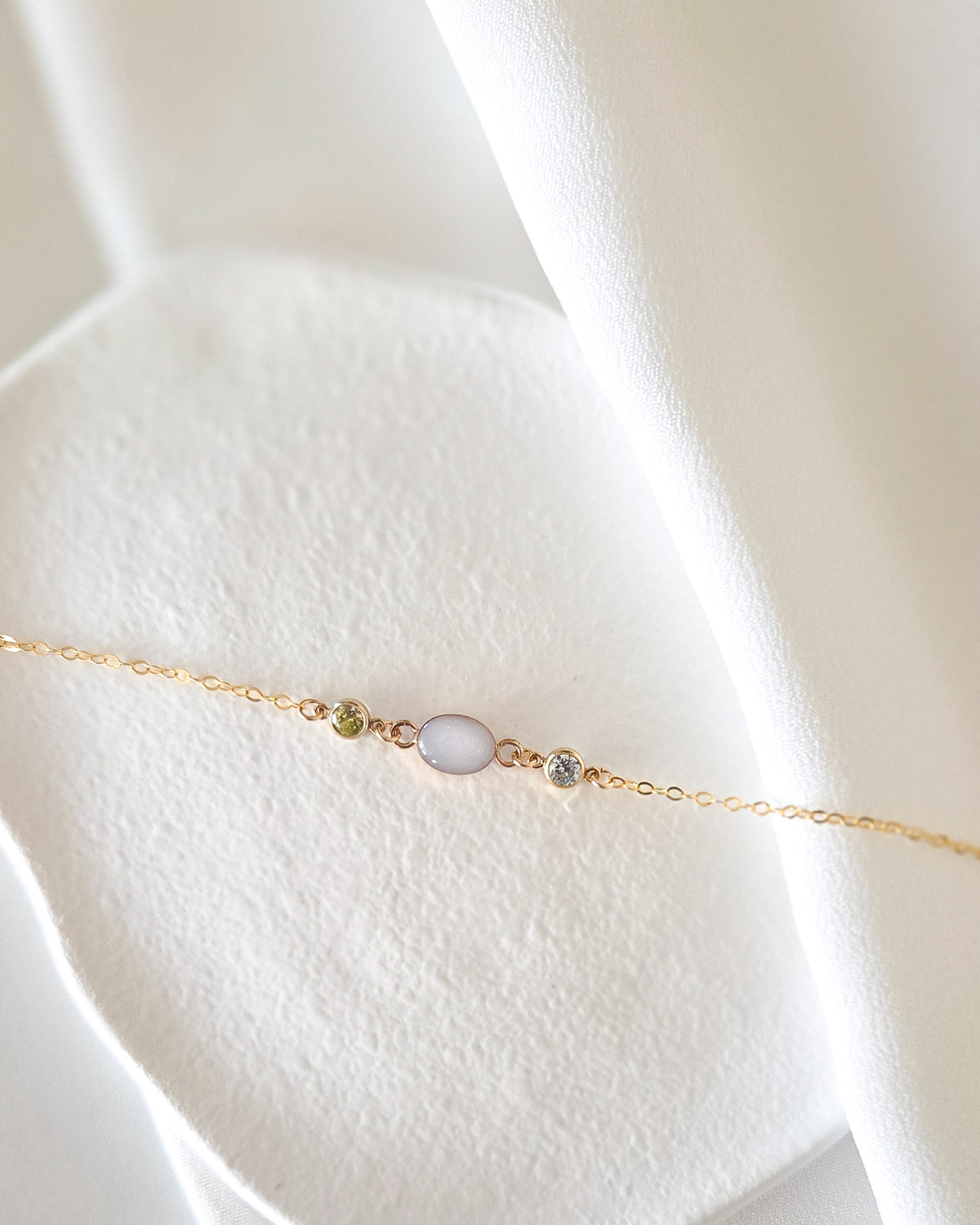 Milk Birthstone Bracelet
