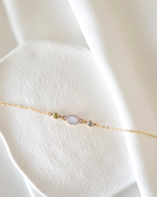 Milk Birthstone Bracelet