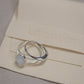 Milk Marquise Signet Ring in 925 Sterling Silver