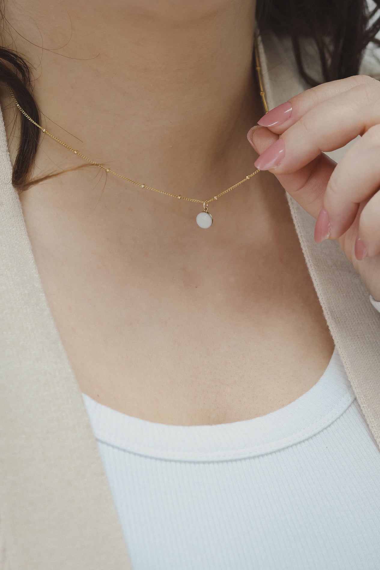 Milk Circle Necklace
