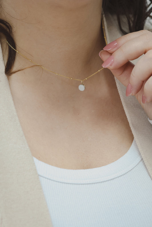 Milk Circle Necklace