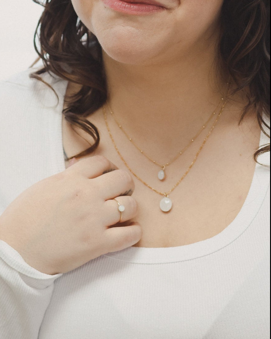 Cremation Oval Necklace in 14k Gold Filled