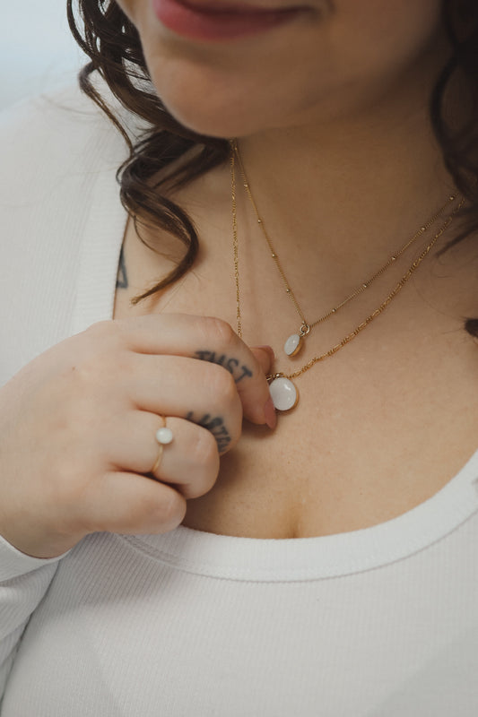 Cremation Oval Necklace in 14k Gold Filled