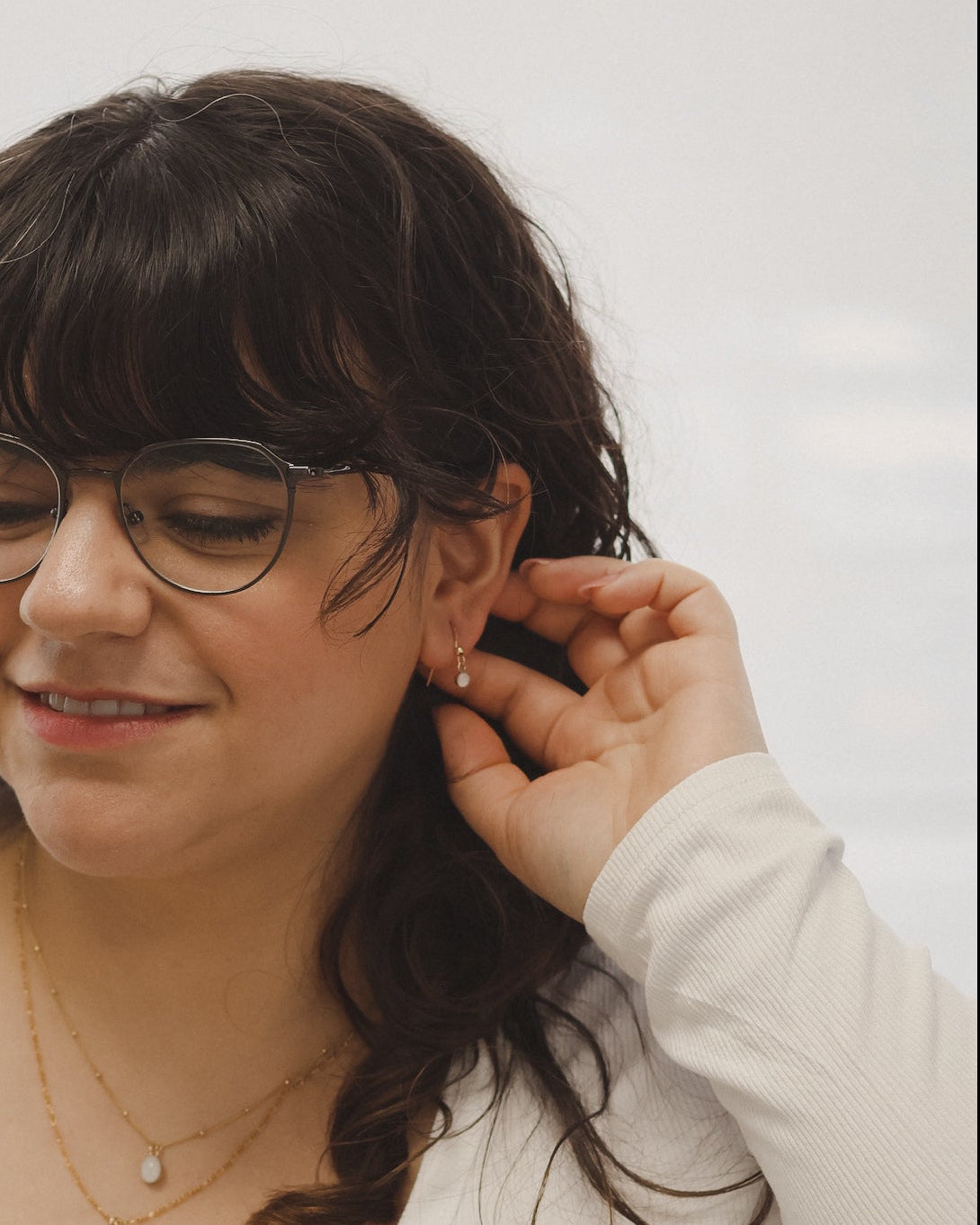 Milk Fishhook Earrings