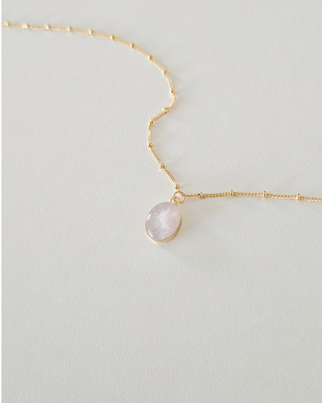 Cremation Oval Necklace in 14k Gold Filled